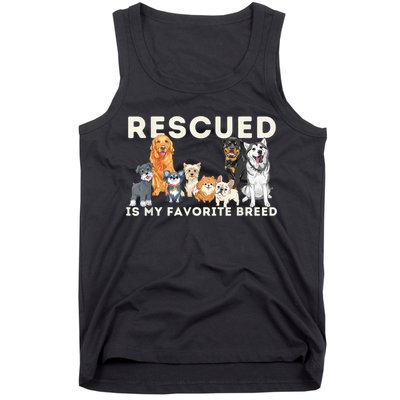 Rescued Is My Favorite Breed Animal Rescue Tank Top