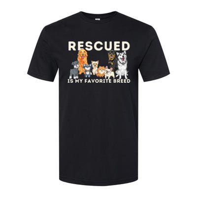 Rescued Is My Favorite Breed Animal Rescue Softstyle CVC T-Shirt