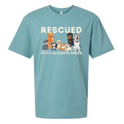 Rescued Is My Favorite Breed Animal Rescue Sueded Cloud Jersey T-Shirt