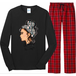 Reading Is My Therapy Messy Bun Gift Long Sleeve Pajama Set