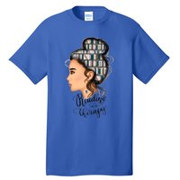 Reading Is My Therapy Messy Bun Gift Tall T-Shirt