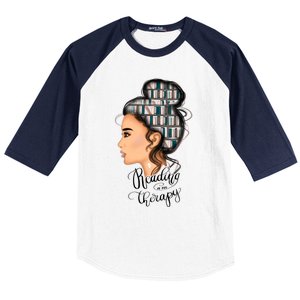 Reading Is My Therapy Messy Bun Gift Baseball Sleeve Shirt