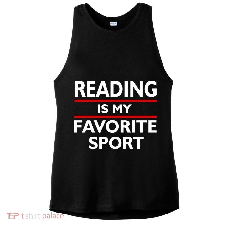 Reading Is My Favorite Sport Ladies PosiCharge Tri-Blend Wicking Tank
