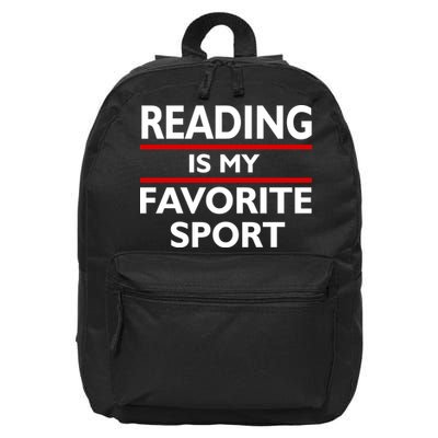 Reading Is My Favorite Sport 16 in Basic Backpack