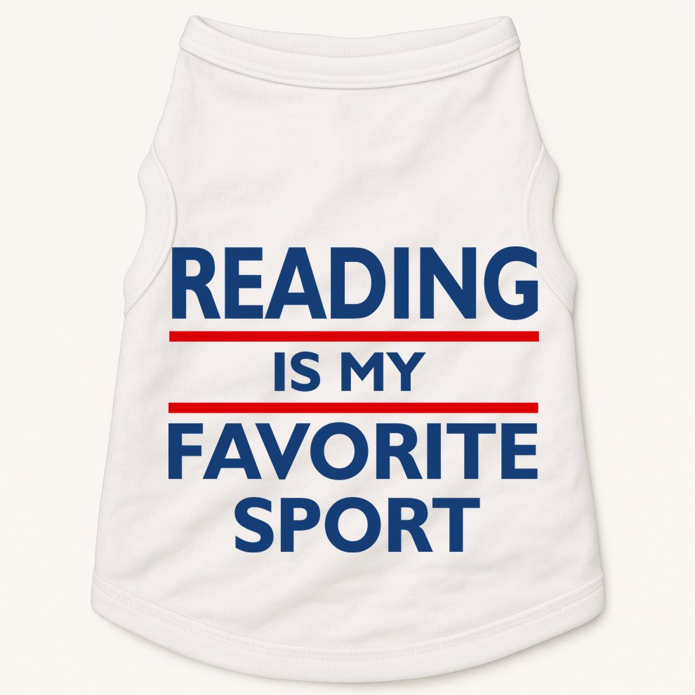 Reading Is My Favorite Sport Doggie Tank