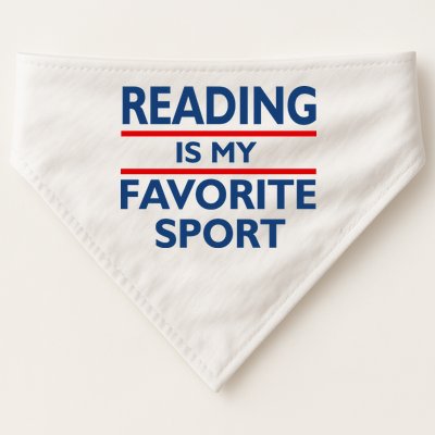 Reading Is My Favorite Sport USA-Made Doggie Bandana