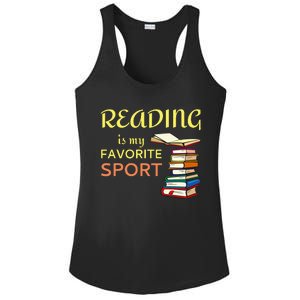 Reading Is My Favorite Sport For Book Lovers Ladies PosiCharge Competitor Racerback Tank