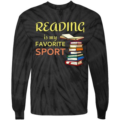 Reading Is My Favorite Sport For Book Lovers Tie-Dye Long Sleeve Shirt