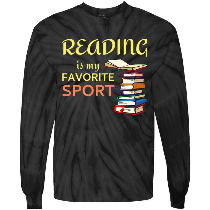 Reading Is My Favorite Sport For Book Lovers Tie-Dye Long Sleeve Shirt