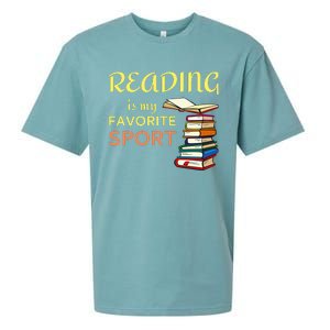 Reading Is My Favorite Sport For Book Lovers Sueded Cloud Jersey T-Shirt