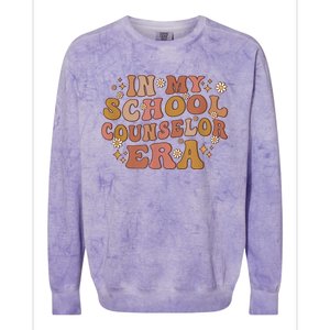 Retro In My School Counselor Era Back To School Colorblast Crewneck Sweatshirt