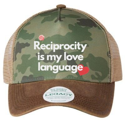 Reciprocity Is My Love Language Flower Red Heart Legacy Tie Dye Trucker Hat