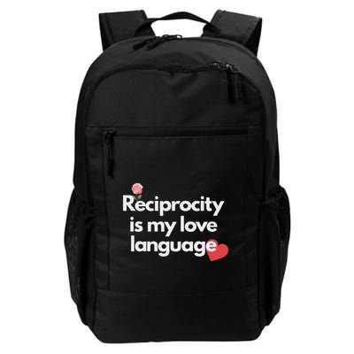 Reciprocity Is My Love Language Flower Red Heart Backpack