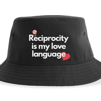 Reciprocity Is My Love Language Flower Red Heart Sustainable Bucket Hat