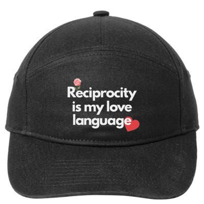 Reciprocity Is My Love Language Flower Red Heart 7-Panel Snapback Hat