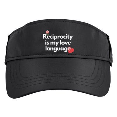 Reciprocity Is My Love Language Flower Red Heart Adult Drive Performance Visor
