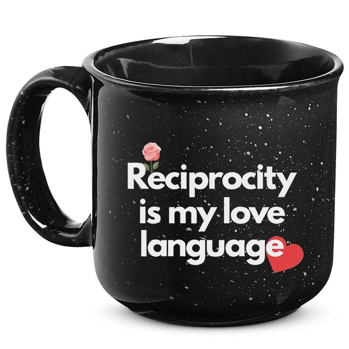Reciprocity Is My Love Language Flower Red Heart 15oz Campfire Ceramic Mug