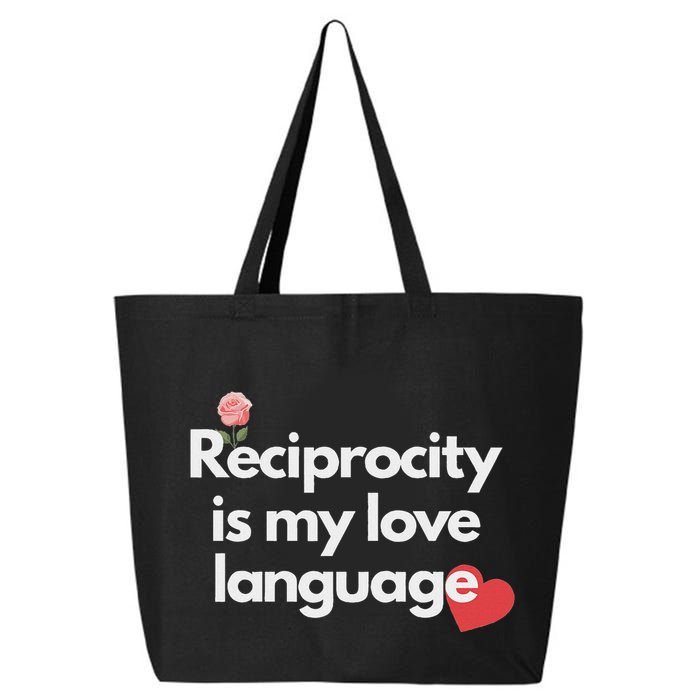 Reciprocity Is My Love Language Flower Red Heart 25L Jumbo Tote