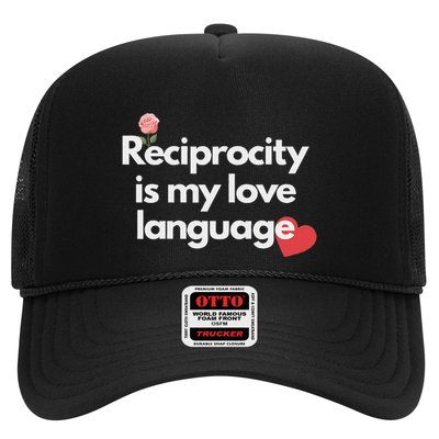 Reciprocity Is My Love Language Flower Red Heart Trucker Hat