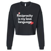 Reciprocity Is My Love Language Flower Red Heart Cropped Pullover Crew