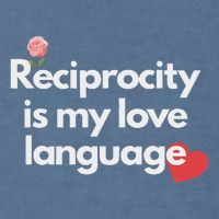 Reciprocity Is My Love Language Flower Red Heart Garment-Dyed Sweatshirt
