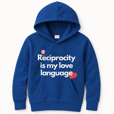 Reciprocity Is My Love Language Flower Red Heart Kids Hoodie