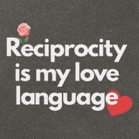 Reciprocity Is My Love Language Flower Red Heart Cotton Canvas Backpack