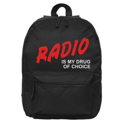 Radio Is My Drug Of Choice Talk Show Dj Host Conversation 16 in Basic Backpack