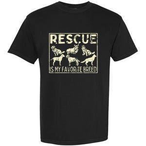 Rescue Is My Favourite Breed Animals Lover Garment-Dyed Heavyweight T-Shirt