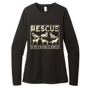 Rescue Is My Favourite Breed Animals Lover Womens CVC Long Sleeve Shirt