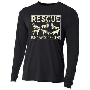 Rescue Is My Favourite Breed Animals Lover Cooling Performance Long Sleeve Crew