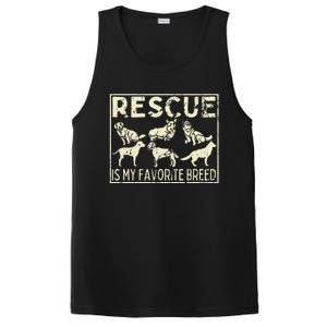 Rescue Is My Favourite Breed Animals Lover PosiCharge Competitor Tank