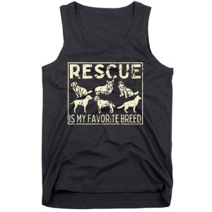 Rescue Is My Favourite Breed Animals Lover Tank Top