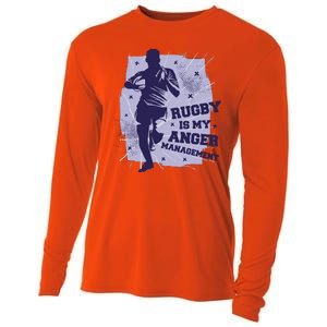 Rugby Is My Anger Management Cooling Performance Long Sleeve Crew