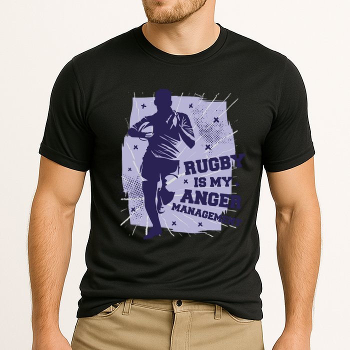 Rugby Is My Anger Management Cooling Performance Crew T-Shirt
