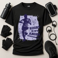 Rugby Is My Anger Management Cooling Performance Crew T-Shirt