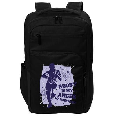 Rugby Is My Anger Management Impact Tech Backpack