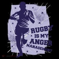 Rugby Is My Anger Management 16 in Basic Backpack