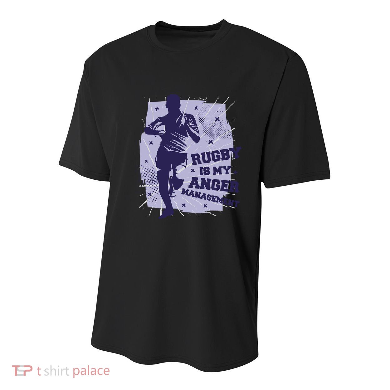Rugby Is My Anger Management Youth Performance Sprint T-Shirt