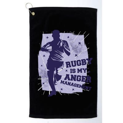 Rugby Is My Anger Management Golf Towel