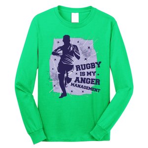 Rugby Is My Anger Management Long Sleeve Shirt