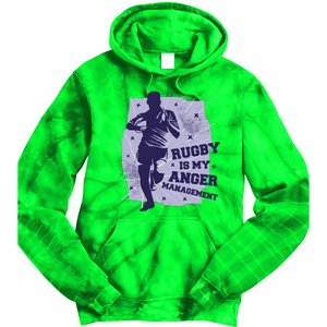 Rugby Is My Anger Management Tie Dye Hoodie