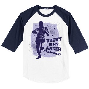 Rugby Is My Anger Management Baseball Sleeve Shirt