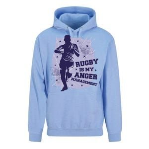 Rugby Is My Anger Management Unisex Surf Hoodie