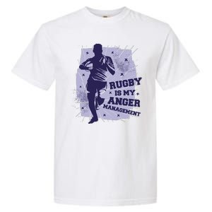 Rugby Is My Anger Management Garment-Dyed Heavyweight T-Shirt