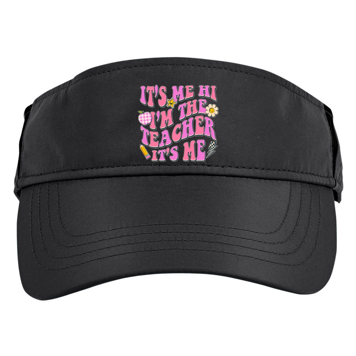 Retro Its Me Hi Im The Teacher Its Me Adult Drive Performance Visor
