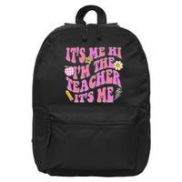 Retro Its Me Hi Im The Teacher Its Me 16 in Basic Backpack