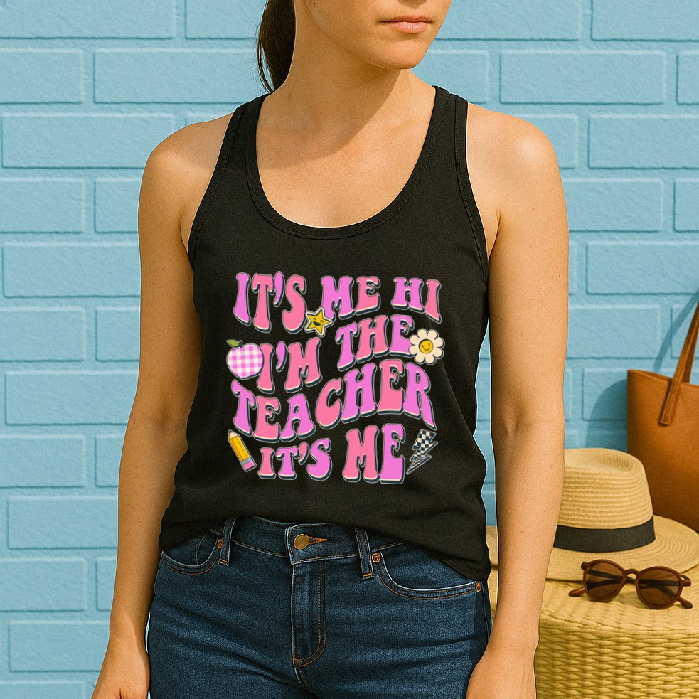 Retro Its Me Hi Im The Teacher Its Me Womens Tank Top