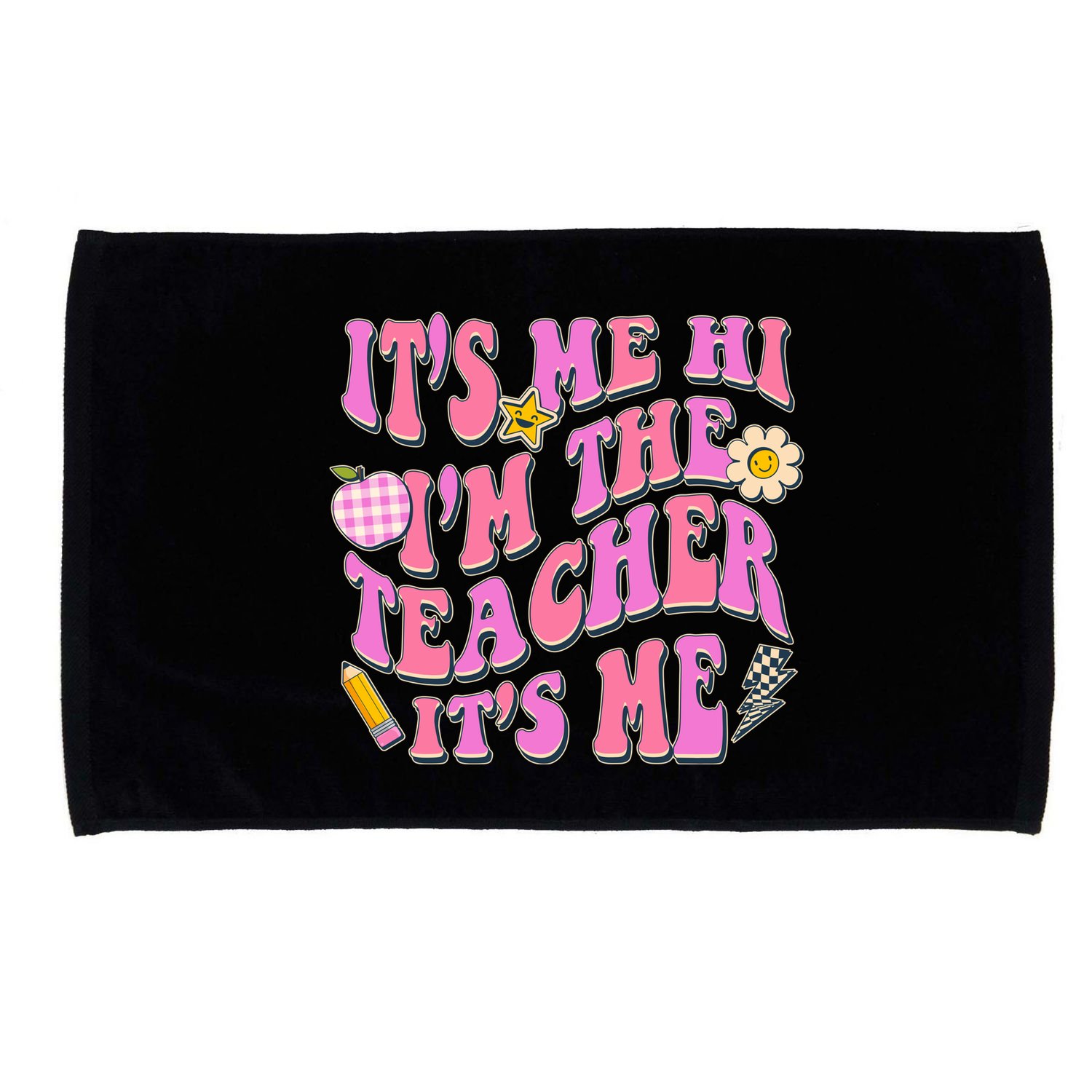 Retro Its Me Hi Im The Teacher Its Me Microfiber Hand Towel