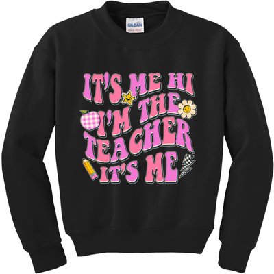 Retro Its Me Hi Im The Teacher Its Me Kids Sweatshirt